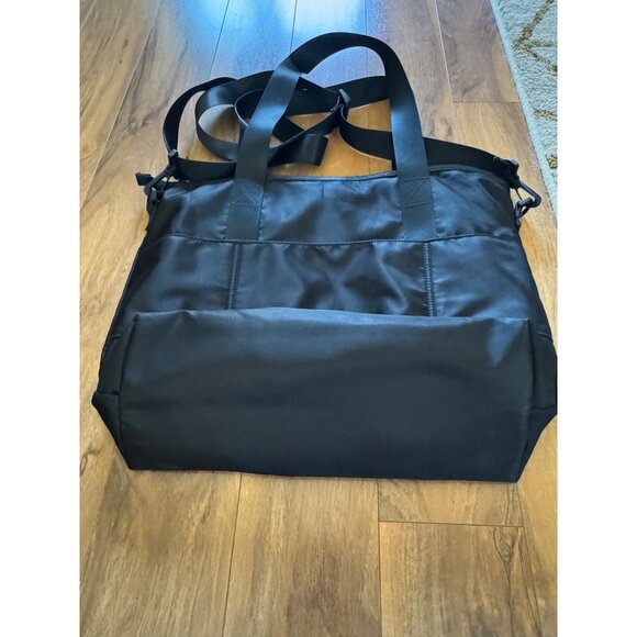 GOGO Large Black Nylon Tote Bag Water Resistant Crossbody Paige Carryall Bag - Picture 2 of 7